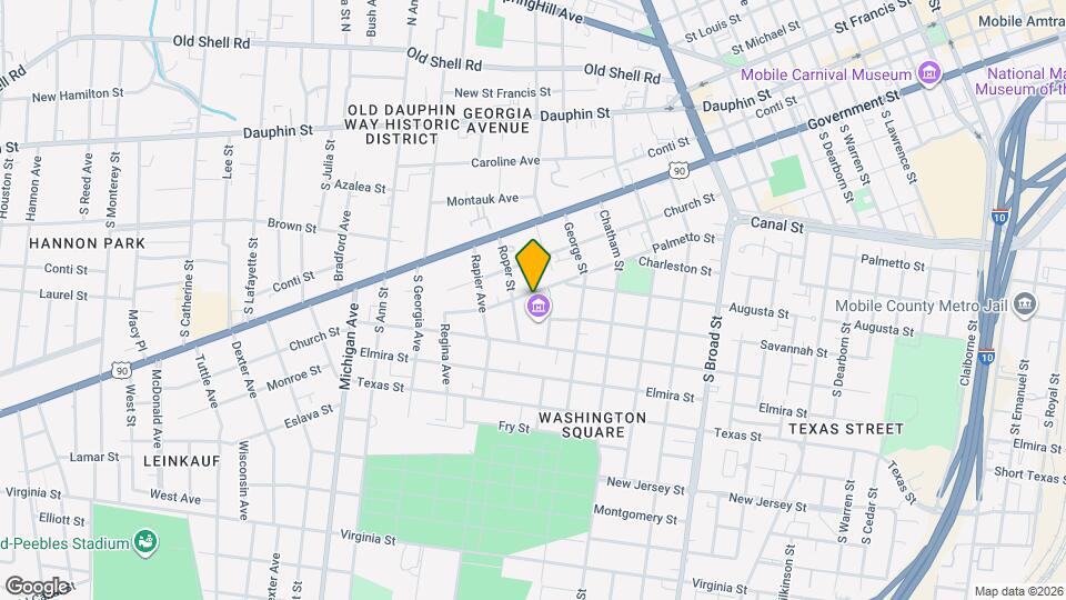 1119 Palmetto St Map and Location Details