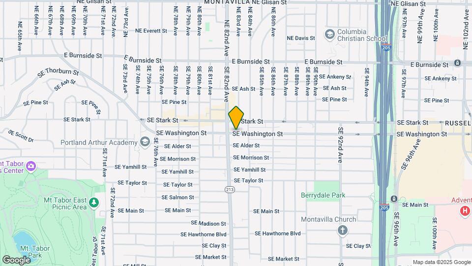 8212 SE Washington St Map and Location Details