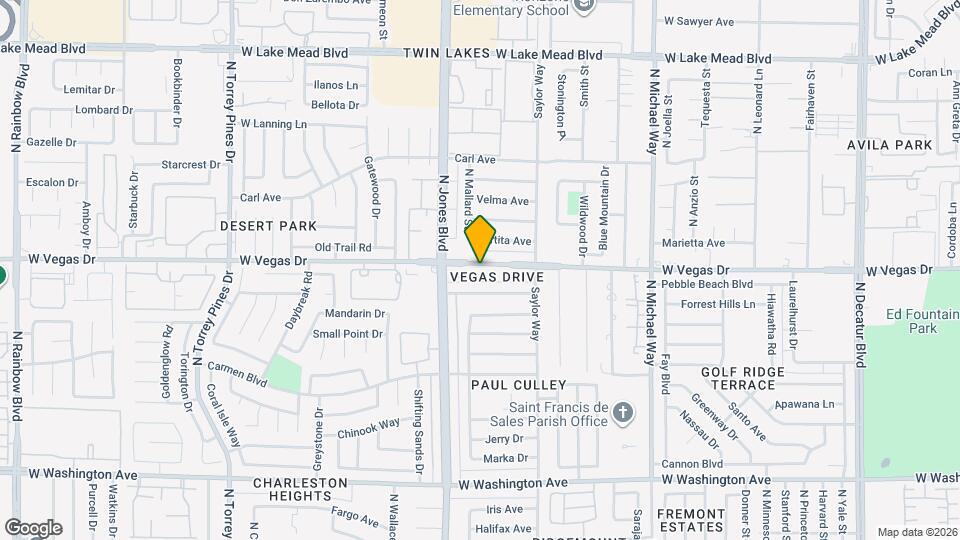 5957 Vegas Dr Map and Location Details