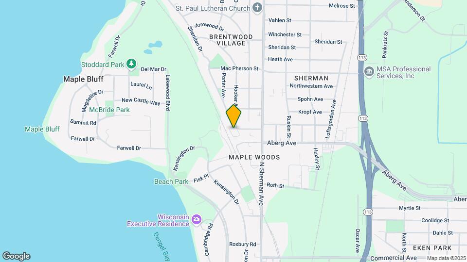 1316 Hooker Avenue Map and Location Details