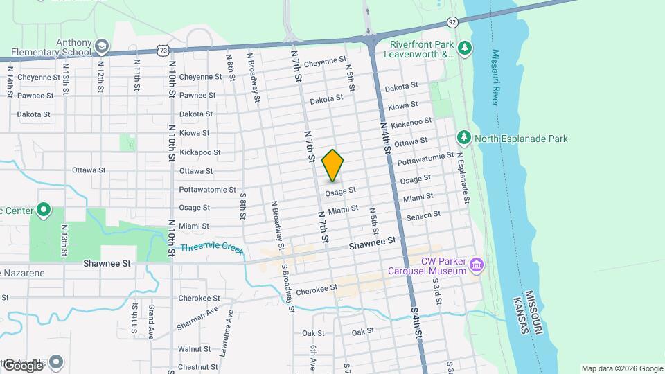 608 Osage St, Unit B Map and Location Details