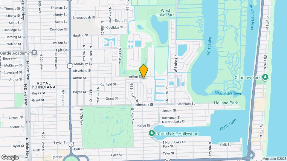1245 Garfield St Map and Location Details