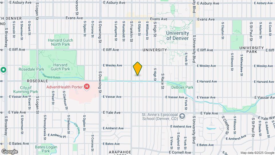 2475 S Gilpin St Map and Location Details