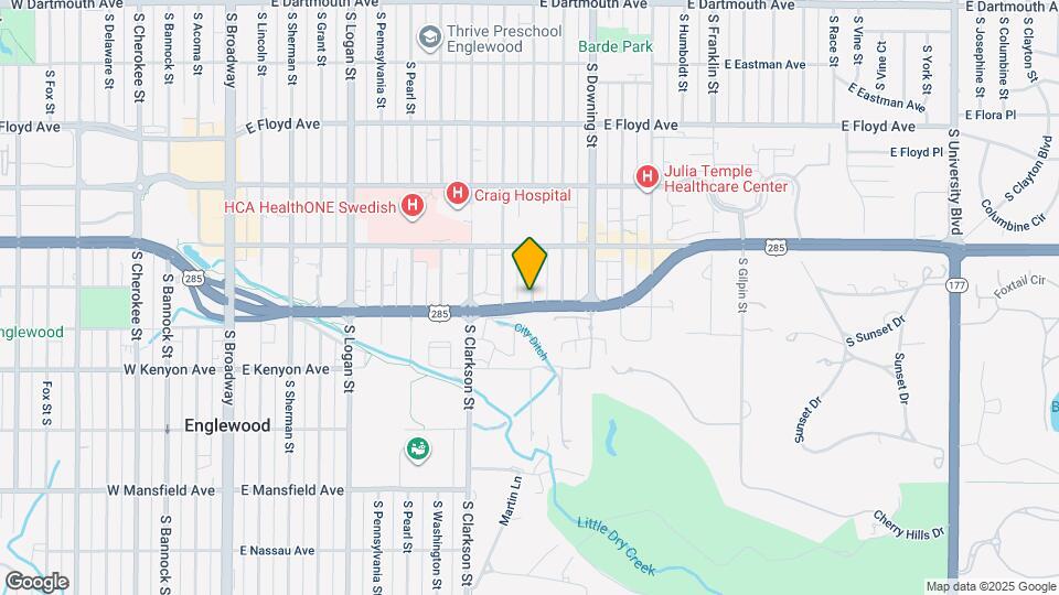 3591 S Ogden St Map and Location Details