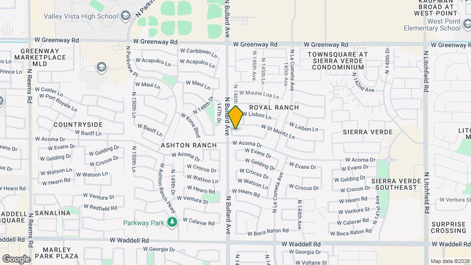 14682 W Mandalay Ln Mapa y Detalles de la Ubicación