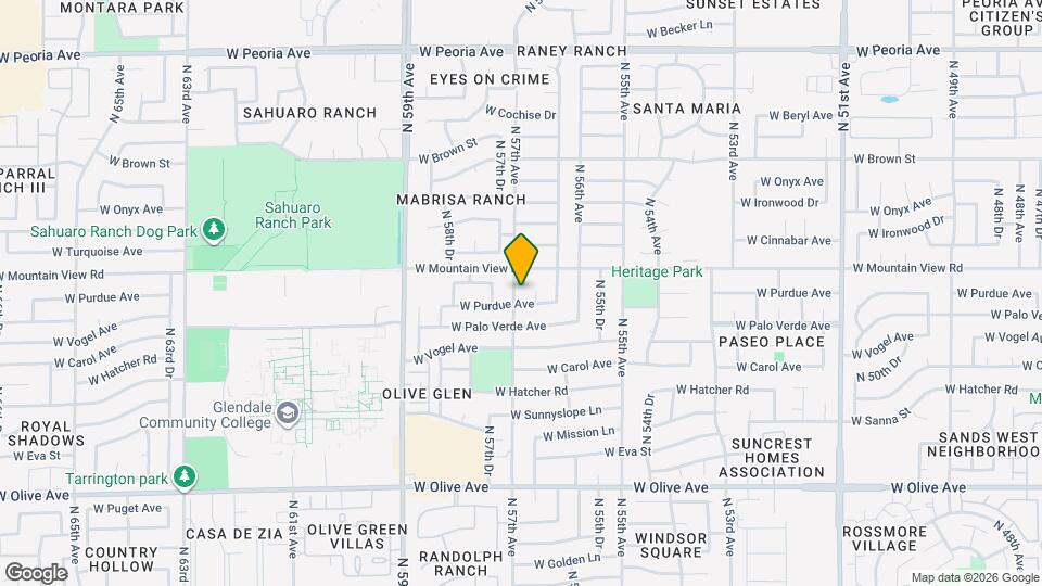 9709 N 57th Ave Map and Location Details