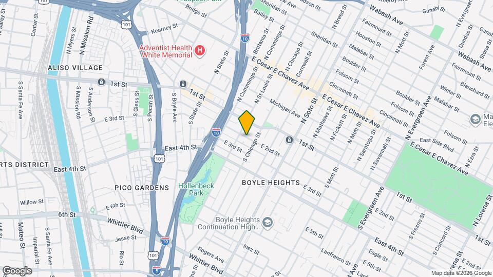 2114 E 2nd St Map and Location Details