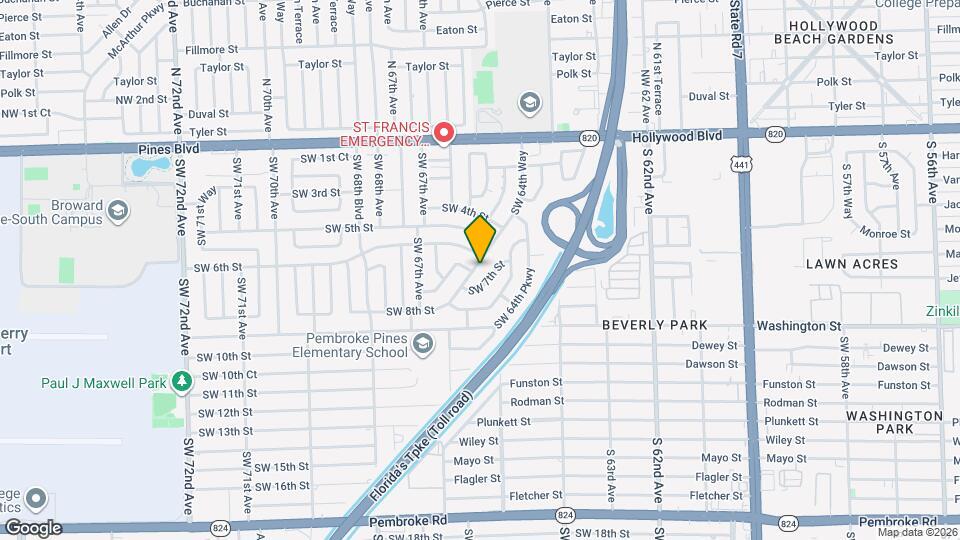 621 SW 64th Way Map and Location Details