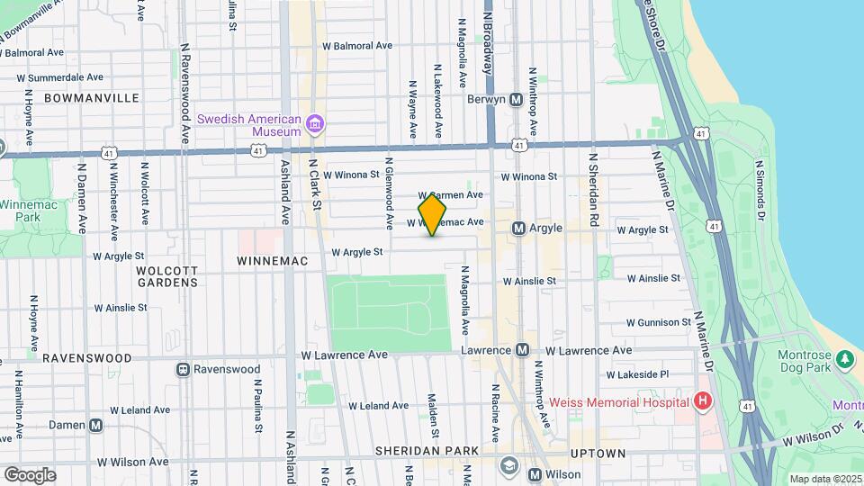 1310 W Argyle St, Unit 1 Map and Location Details