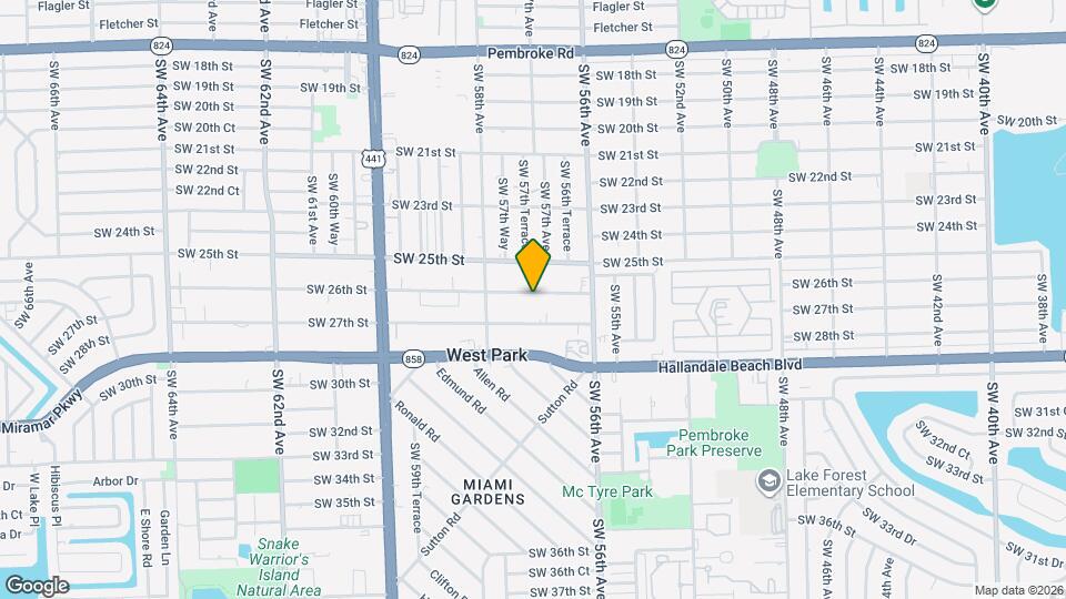5650 SW 26th St Mapa y Detalles de la Ubicación