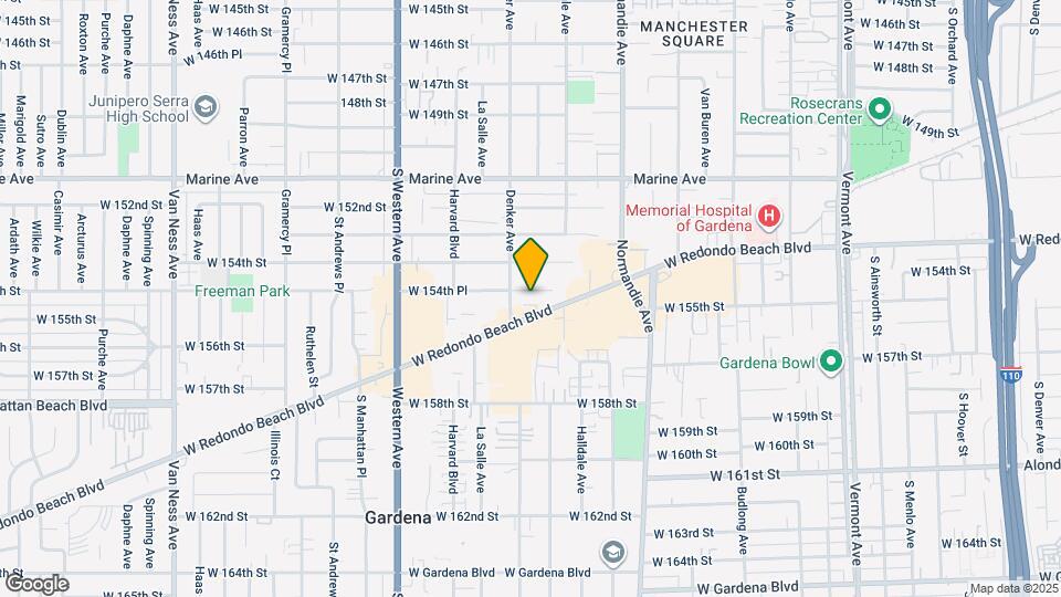 1530 W 154th Pl Map and Location Details