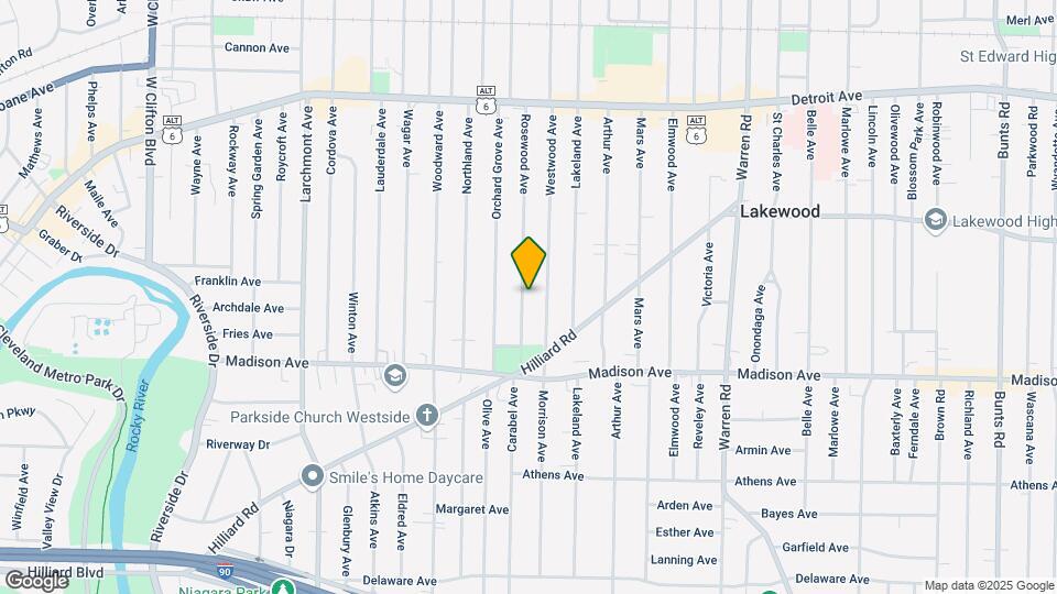 1601 Rosewood Ave Map and Location Details