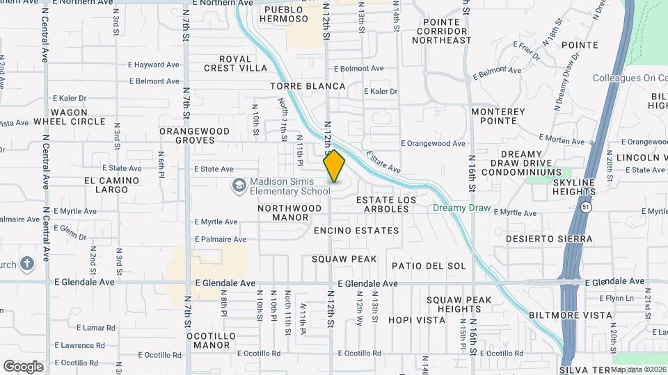 1201 E Northview Ave Map and Location Details