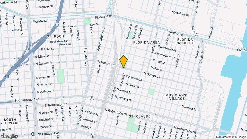 2034 Feliciana St-Unit -1 Mapa y Detalles de la Ubicación