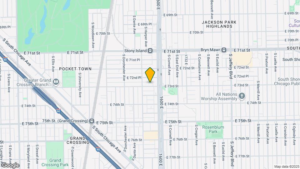 1526 E 73rd St Mapa y Detalles de la Ubicación