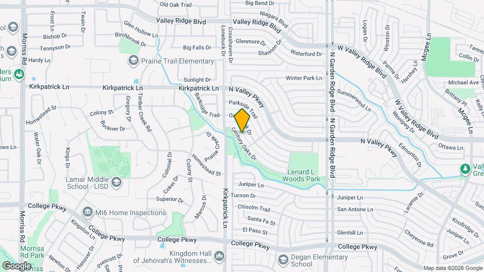 1617 Century Oaks Dr Map and Location Details