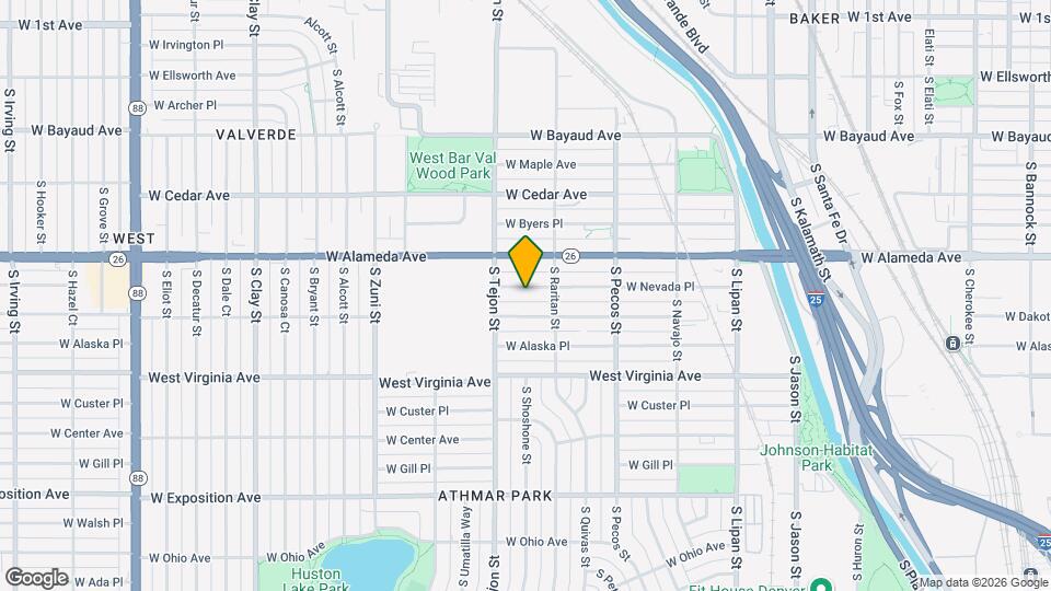 1542 W Nevada Pl Map and Location Details