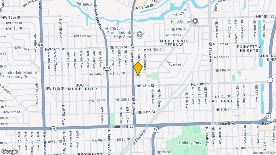 1329 NE 5th Ave, Unit 4 Map and Location Details
