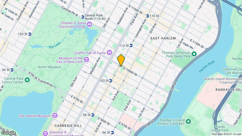 154 E 106th St Map and Location Details