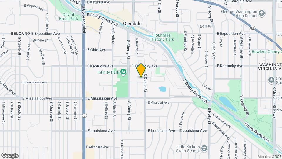 980 S Dexter St Map and Location Details