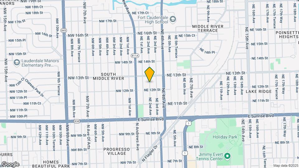 1241 NE 2nd Ave Map and Location Details