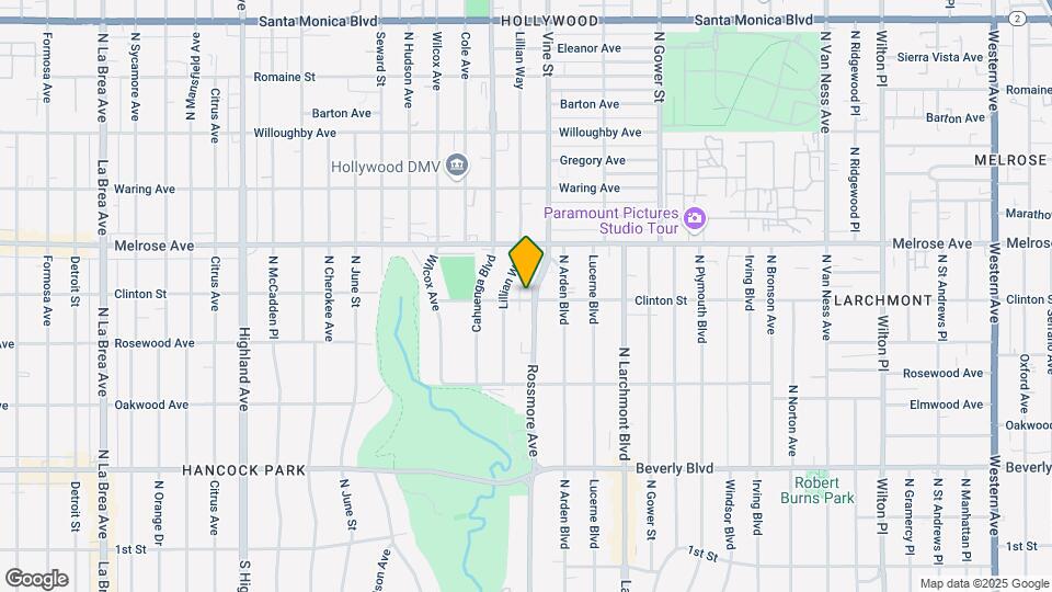 601 N. Rossmore Ave. Map and Location Details