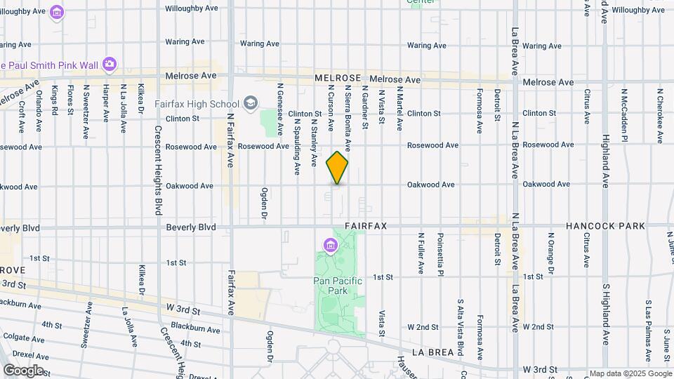 366 N Curson Ave Mapa y Detalles de la Ubicación
