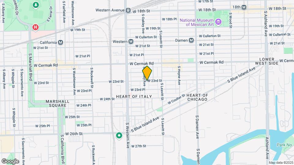 2301 S Oakley Ave Mapa y Detalles de la Ubicación