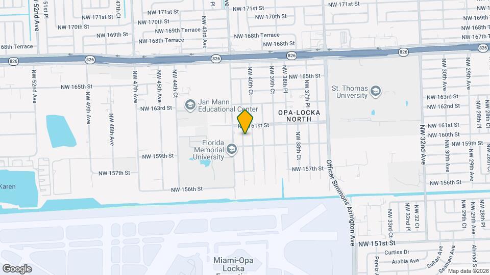 15945 NW 41st Ave Map and Location Details