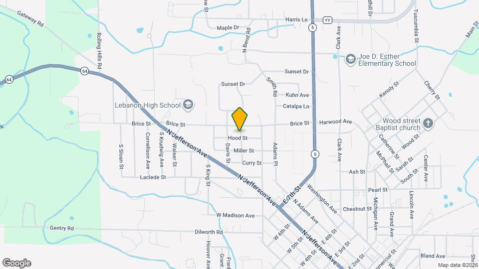 501 Hood St Map and Location Details