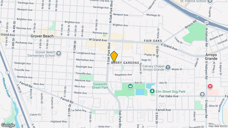 1592 Huckleberry Ave Map and Location Details