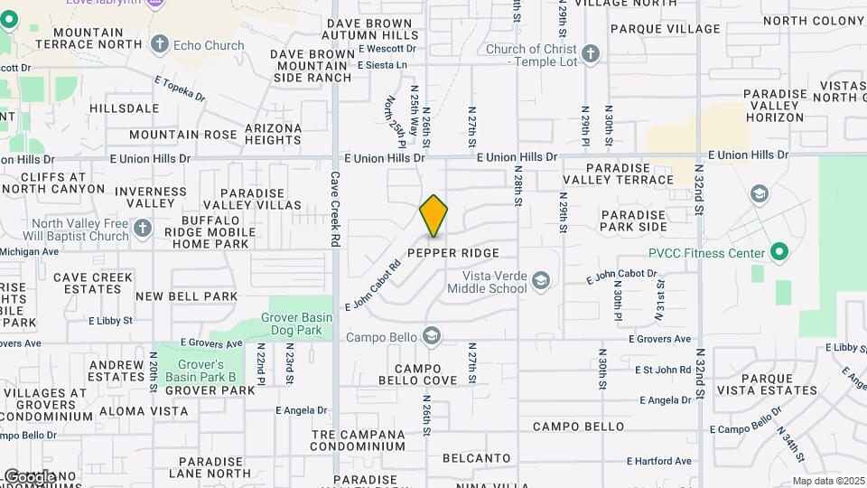 18205 N 25th Pl Map and Location Details