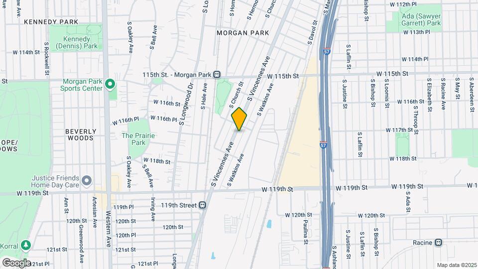 11717 S Vincennes Ave Map and Location Details