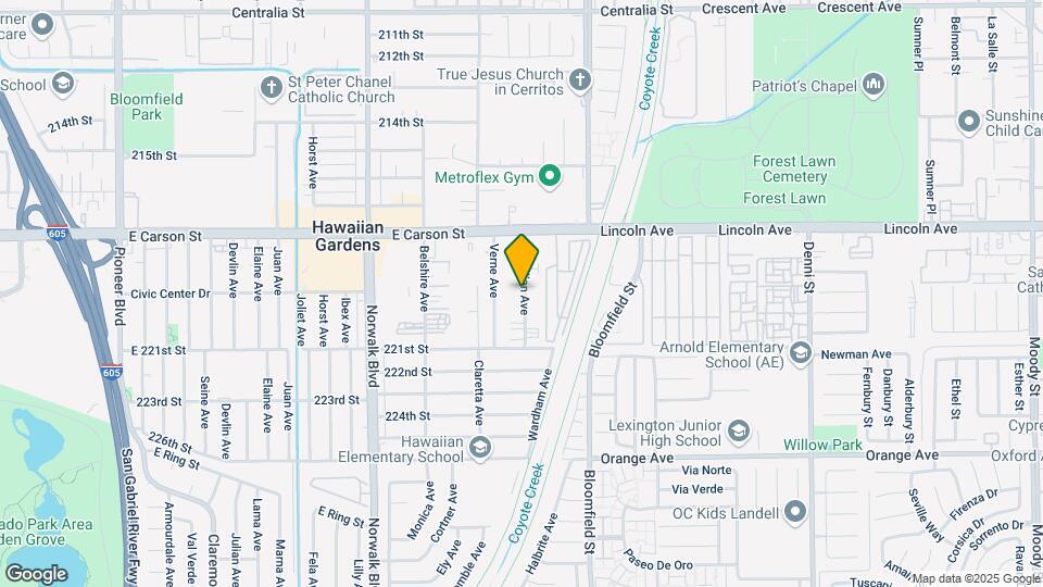 21905 Hawaiian Ave Map and Location Details