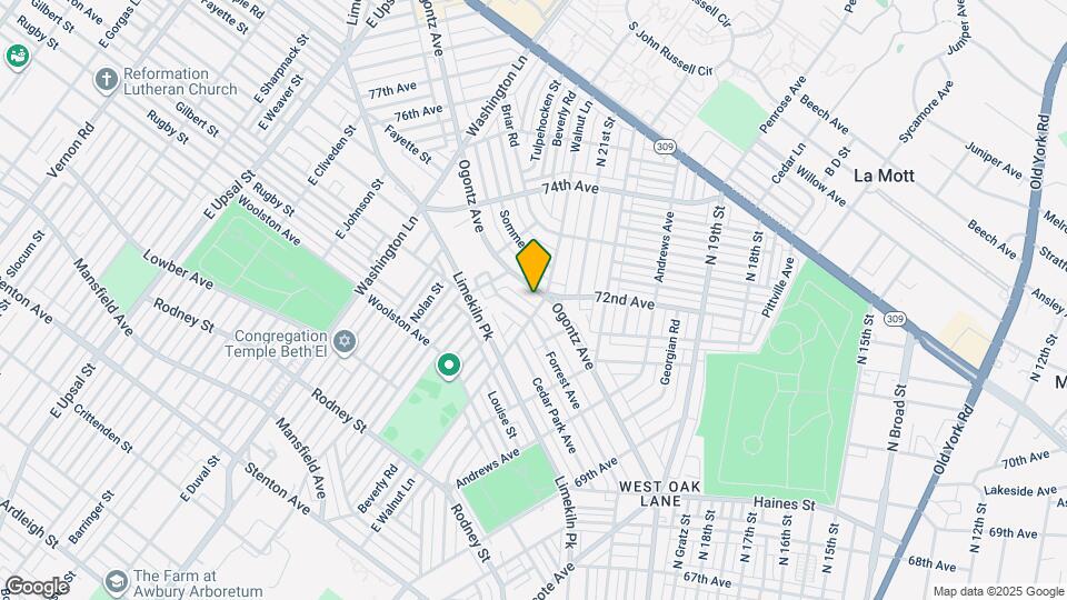 7204 Ogontz Ave Map and Location Details