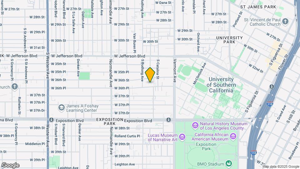 1211 W 36th Pl Map and Location Details