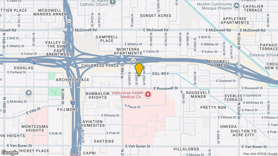 1033 N 25th St Map and Location Details