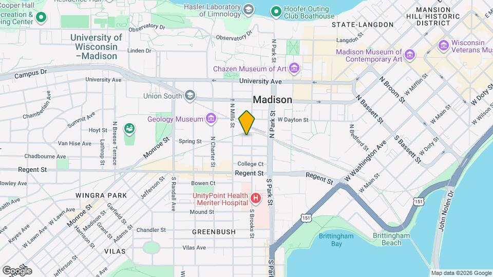 110 N Brooks St Mapa y Detalles de la Ubicación