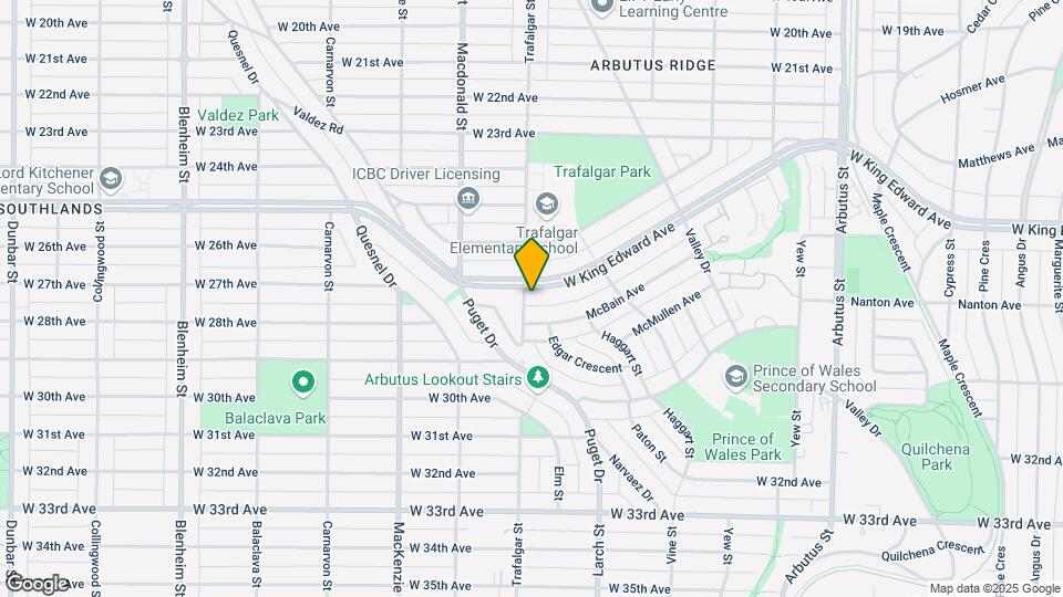 2694 W King Edward Ave Map and Location Details