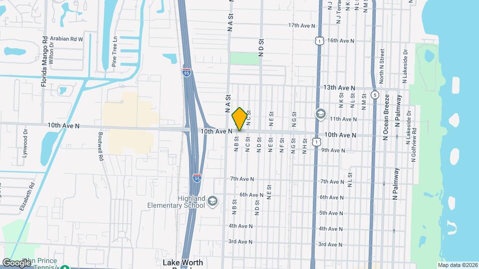 926 N B St Mapa y Detalles de la Ubicación