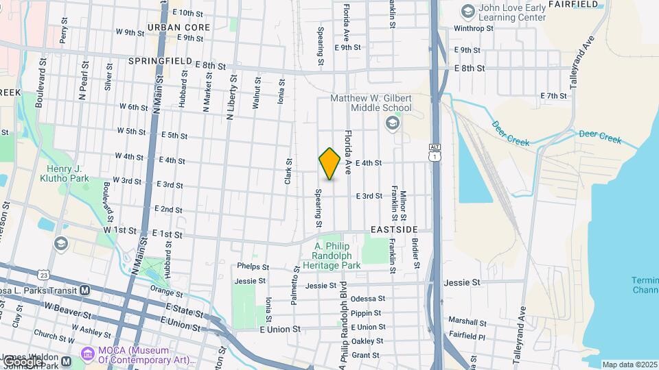 1328 Evergreen Ave Map and Location Details