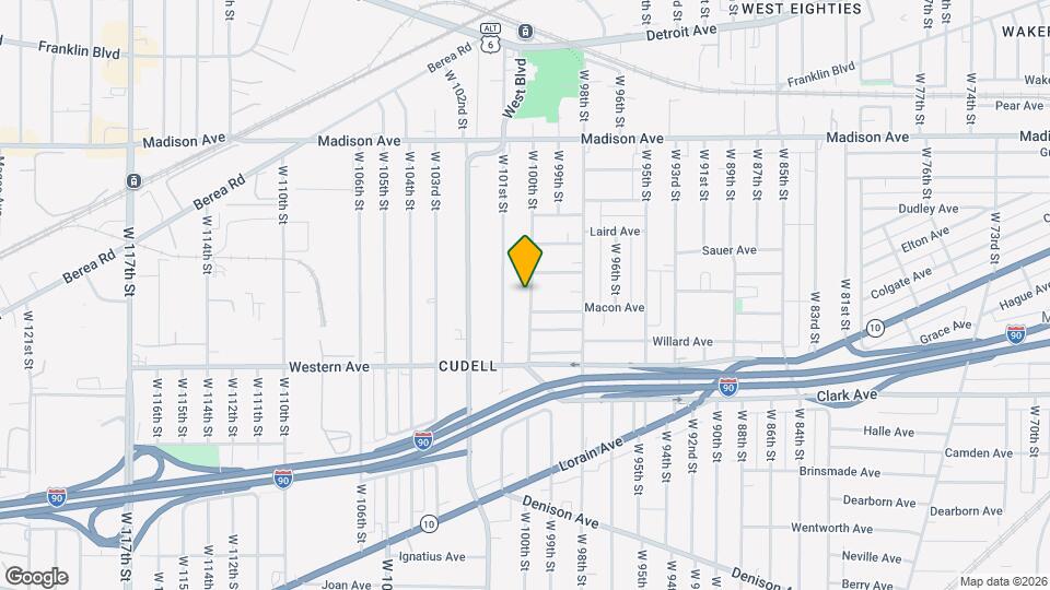 2164 W 100th St Map and Location Details