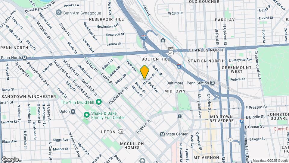 1502 Park Ave Map and Location Details