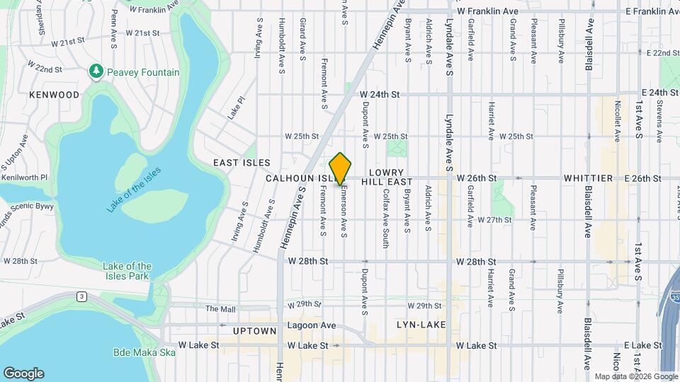 2610 Emerson Ave S, Unit 1st floor Map and Location Details