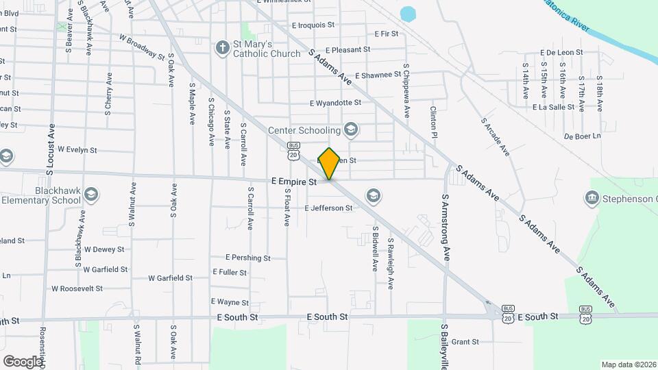 537 E Empire St Map and Location Details