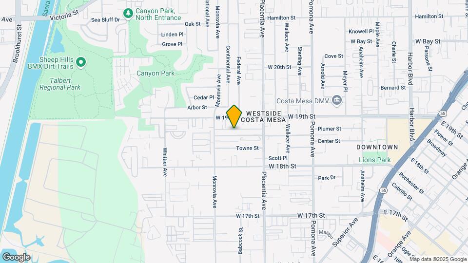 854 Center St Map and Location Details