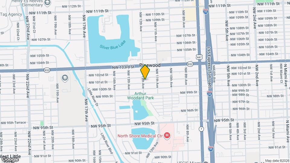 1195 NW 100th Terrace Map and Location Details