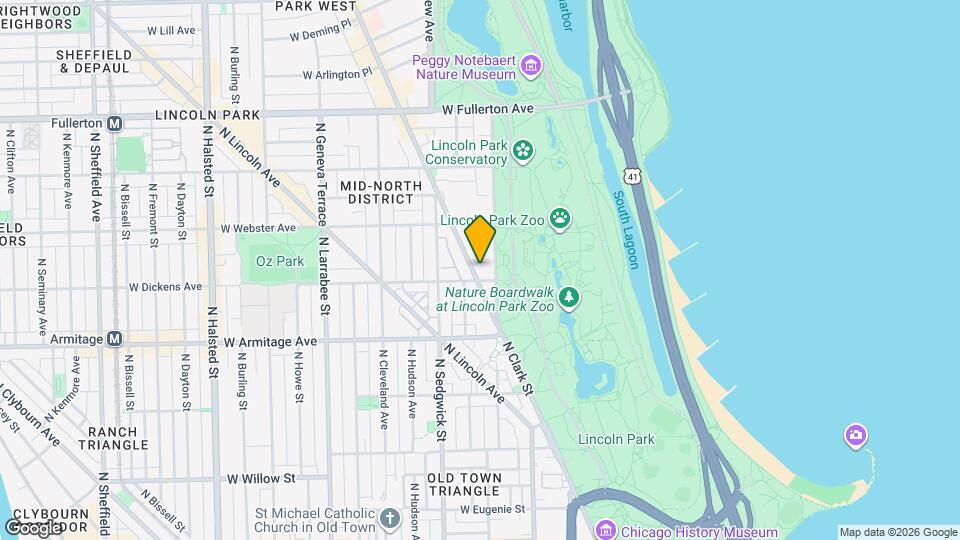 2107 N Clark St Mapa y Detalles de la Ubicación
