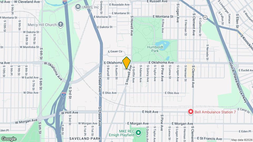 3149 S Howell Ave Map and Location Details