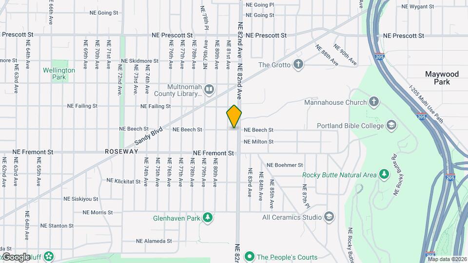 8126 NE Beech St Mapa y Detalles de la Ubicación